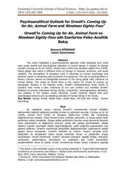 for Air, Animal Farm and Nineteen Eighty-Four* Orwell`in