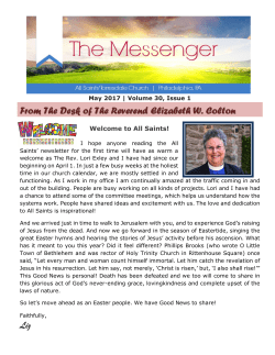 From The Desk of The Reverend Elizabeth W. Colton Liz