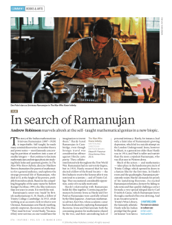 In search of Ramanujan