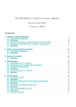 The Hitchhiker`s Guide to Linear Algebra