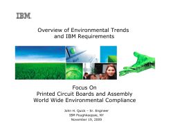 PCB Environmental compliance PCB symposium - John Quick