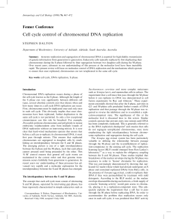 Cell cycle control of chromosomal DNA replication