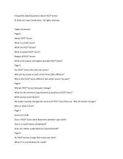 Frequently Asked Questions About FICO Scores