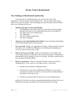 On the Trail to Brotherhood