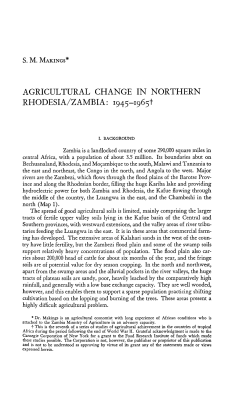 AGRICULTURAL CHANGE IN NORTHERN