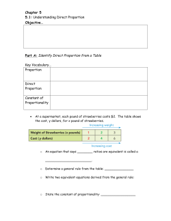 5.1-Understanding Direct Proportion