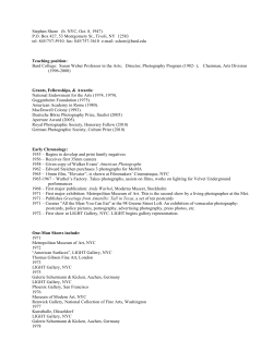 to cv - Stephen Shore