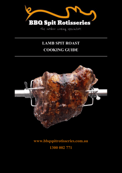 LAMB SPIT ROAST COOKING GUIDE