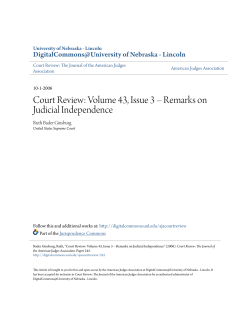 Court Review: Volume 43, Issue 3-Remarks on Judicial Independence