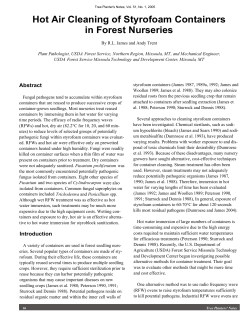 Hot Air Cleaning of Styrofoam Containers in Forest Nurseries