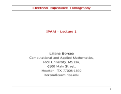 Lecture 1 - Rice CAAM Department