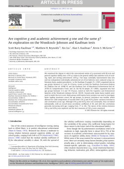 Are cognitive g and academic achievement g one and the same g
