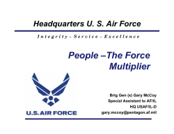 People &ndash;The Force Multiplier
