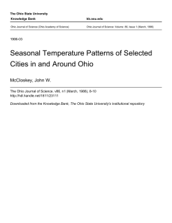 Seasonal Temperature Patterns of Selected Cities in and Around Ohio