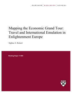Mapping the Economic Grand Tour