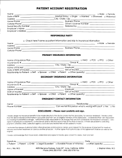 New Patient Registration Packet