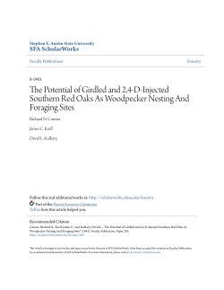 The Potential of Girdled and 2,4-D-Injected Southern Red Oaks As