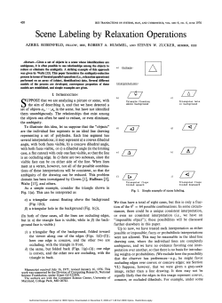 Scene Labeling by Relaxation Operations