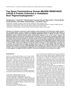 Two Seven-Transmembrane Domain MILDEW RESISTANCE