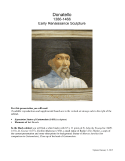 Donatello - Art in the Classroom January 2015