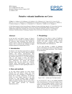 Putative volcanic landforms on Ceres