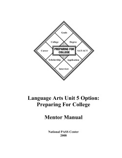 Mentor Manual - Geneseo Migrant Center