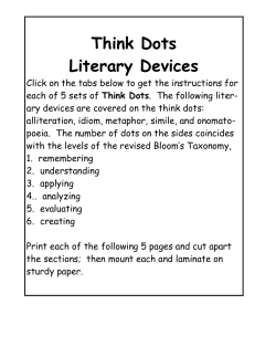 Think Dots Literary Devices - lskydifferentiatedinstruction