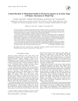 Central Die-back of Monoclonal Stands of