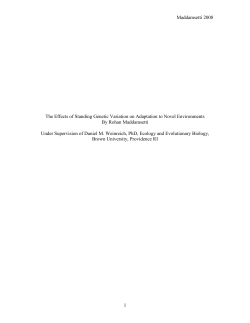 The Effects of Standing Genetic Variation on