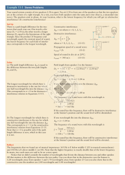Example 13-5 Stereo Problems