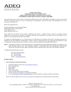 notice of intent - Arkansas Department of Environmental Quality