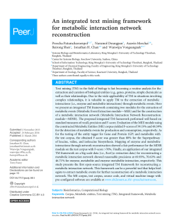 An integrated text mining framework for metabolic interaction
