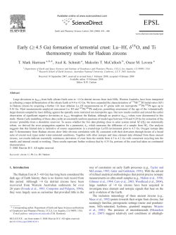Early (&ge;4.5 Ga) formation of terrestrial crust