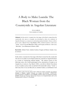 A Body to Make Luanda - Universidade de Coimbra