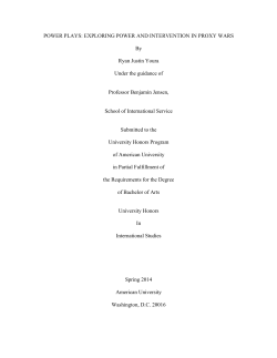 Power Plays: Exploring Power and Intervention in Proxy Wars