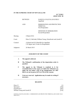 IN THE SUPREME COURT OF NEW ZEALAND SC 72/2013 [2015