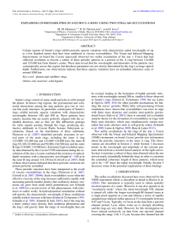 EXPLORING OVERSTABILITIES IN SATURN`S A RING USING TWO