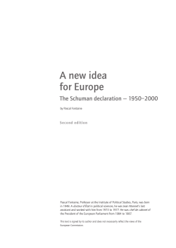 European Documentation-A New idea for Europe