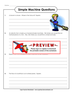Simple Machines Questions - Super Teacher Worksheets