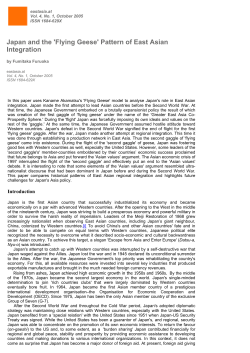 Japan and the `Flying Geese` - Journal of Contemporary Eastern Asia