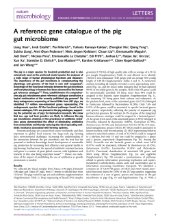 A reference gene catalogue of the pig gut microbiome