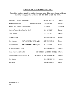 Substitute Teacher List