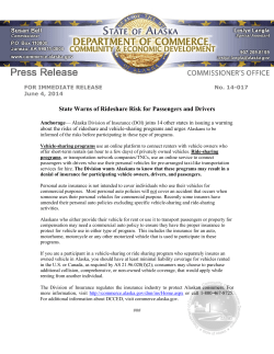 FOR IMMEDIATE RELEASE No - National Association of Insurance