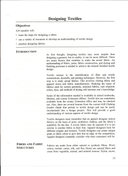 Texas 4-H Fashion and Fabric Design Curriculum