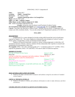 Syllabus Composition II Online - ENGL 1102-F