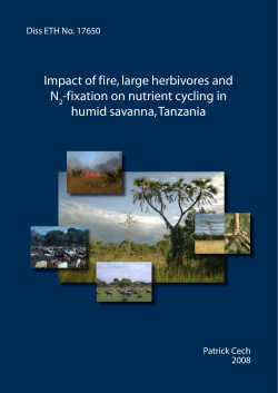 Impact of fire, large herbivores and N -fixation on - ETH E