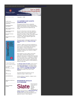 US SUPREME COURT ACCEPTS CAPERTON