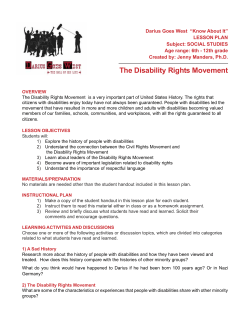 The Disability Rights Movement