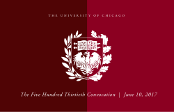 The Five Hundred Thirtieth Convocation June 10, 2017