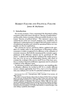 Market Failure And Political Failure